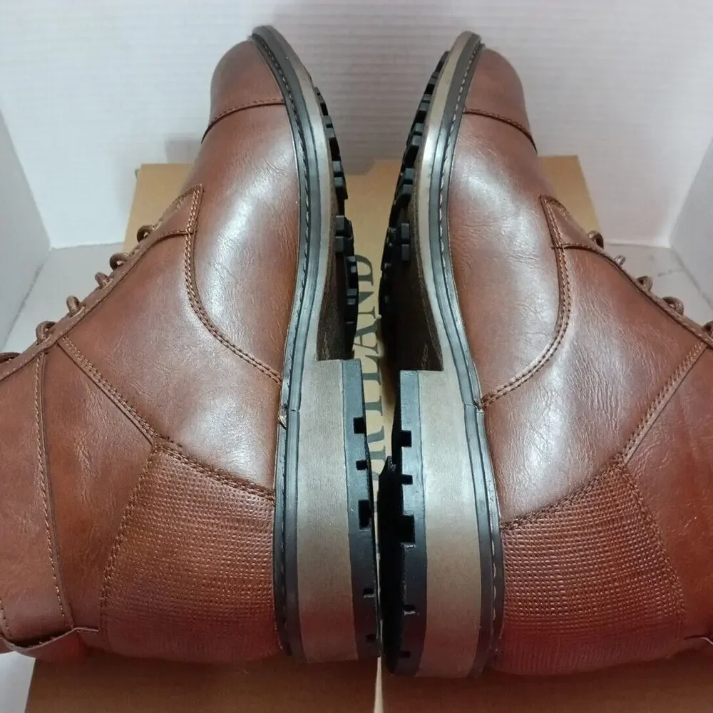 PORTLAND Boot Company Men's Brown Low Heel Chukka Boots Size 12 Memory‎ Foam